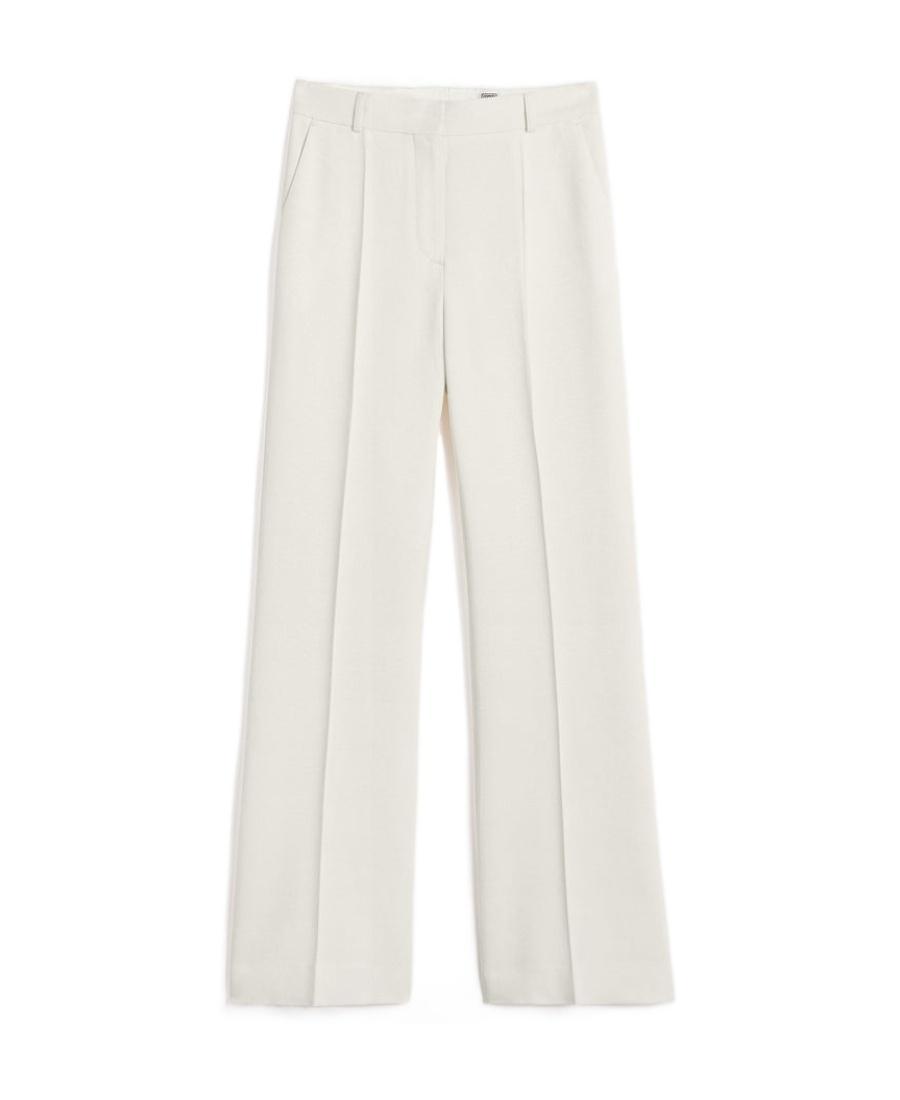 TOTÊME Mid-rise Straight-leg Trousers In White Product Image