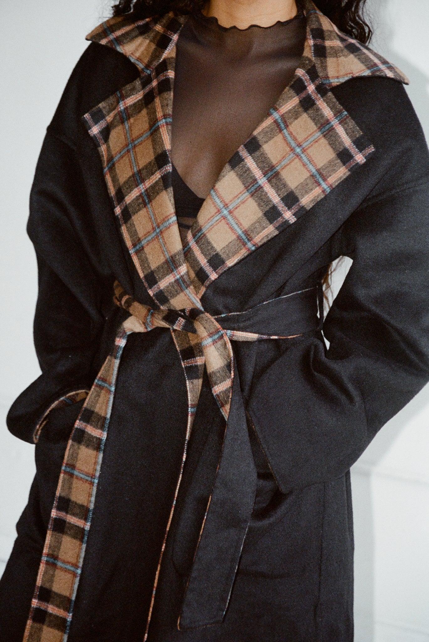 Roberta Trench - Reversible Plaid Product Image