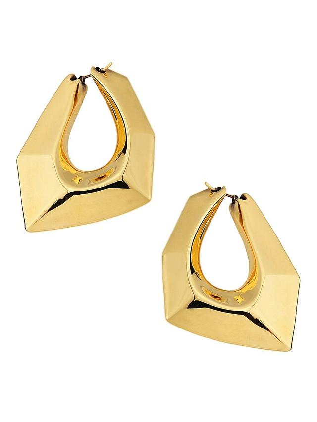 Modernist Hoop Earrings, Gold Product Image