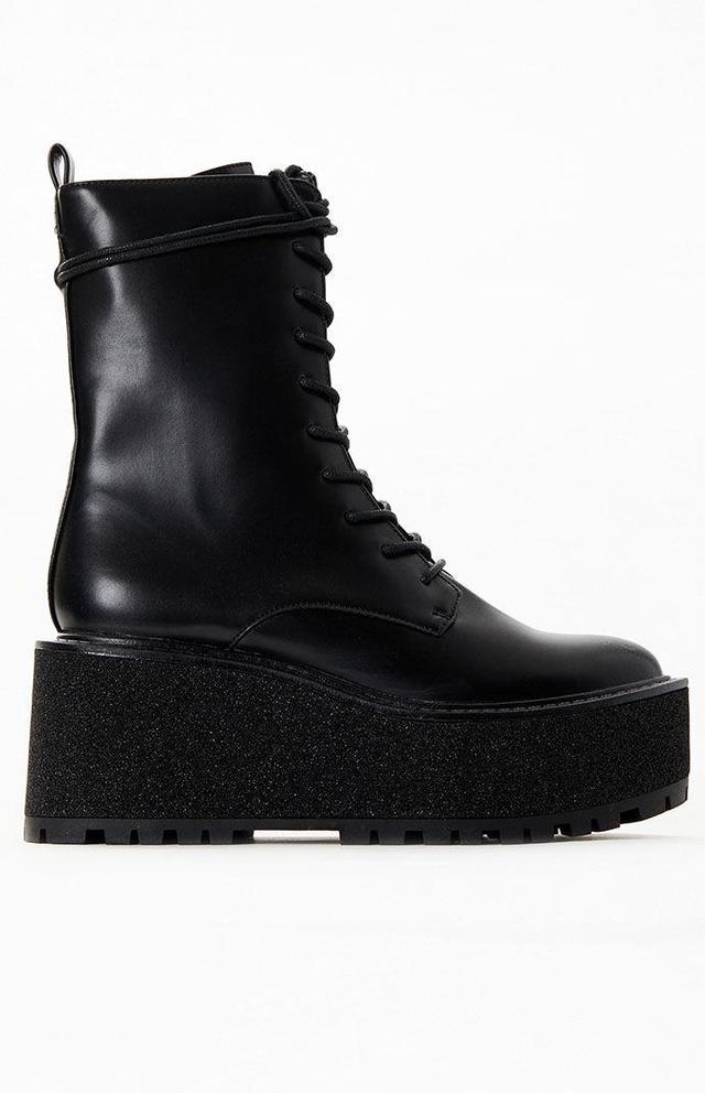 Circus NY Slater Lace-Up Platform Lug Sole Combat Wedge Boots Product Image