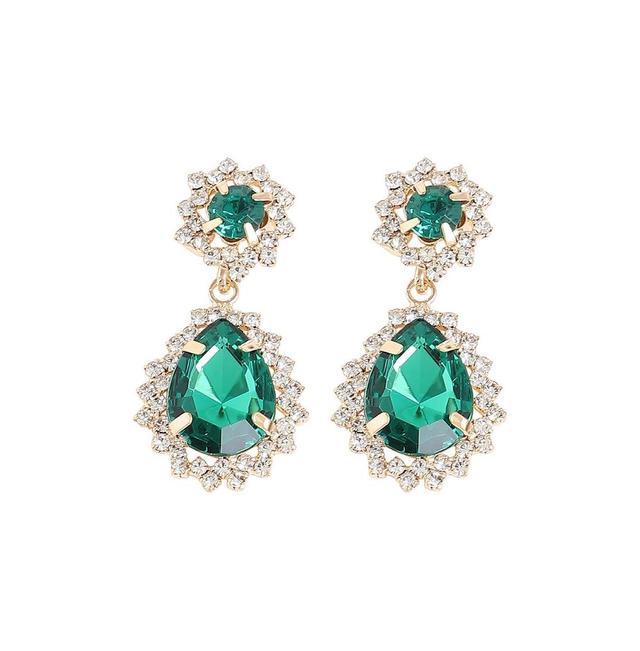 Sohi Womens Crystal Drop Earrings Product Image