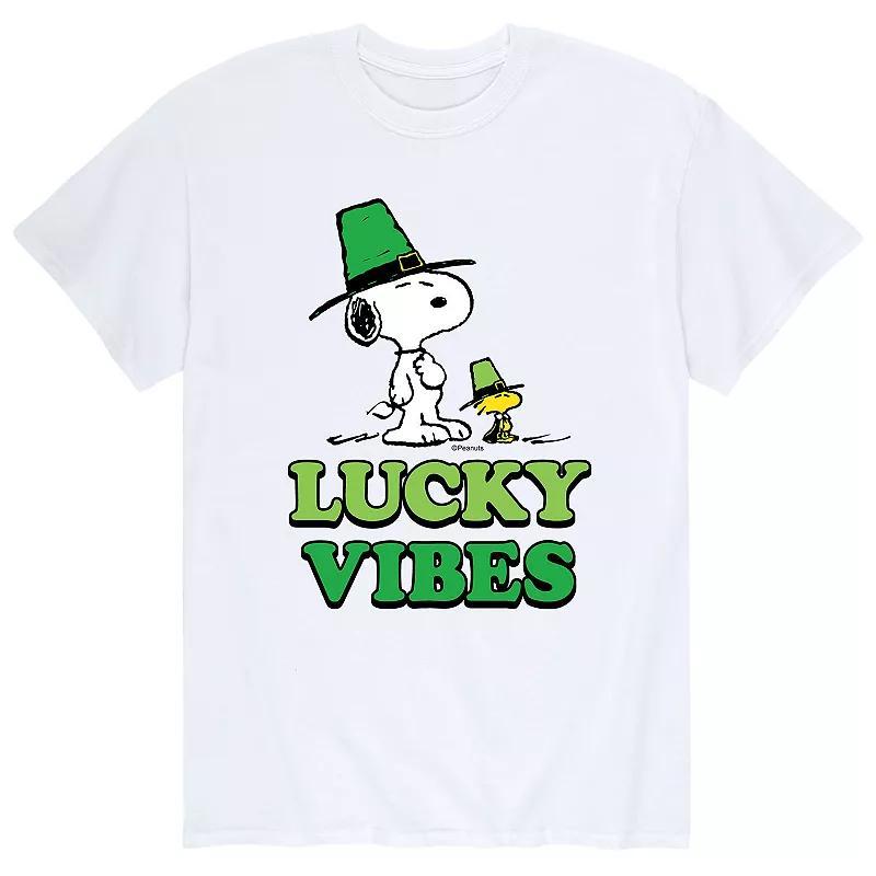 Mens Peanuts Snoopy St. Patricks Day Lucky Vibes Tee Product Image