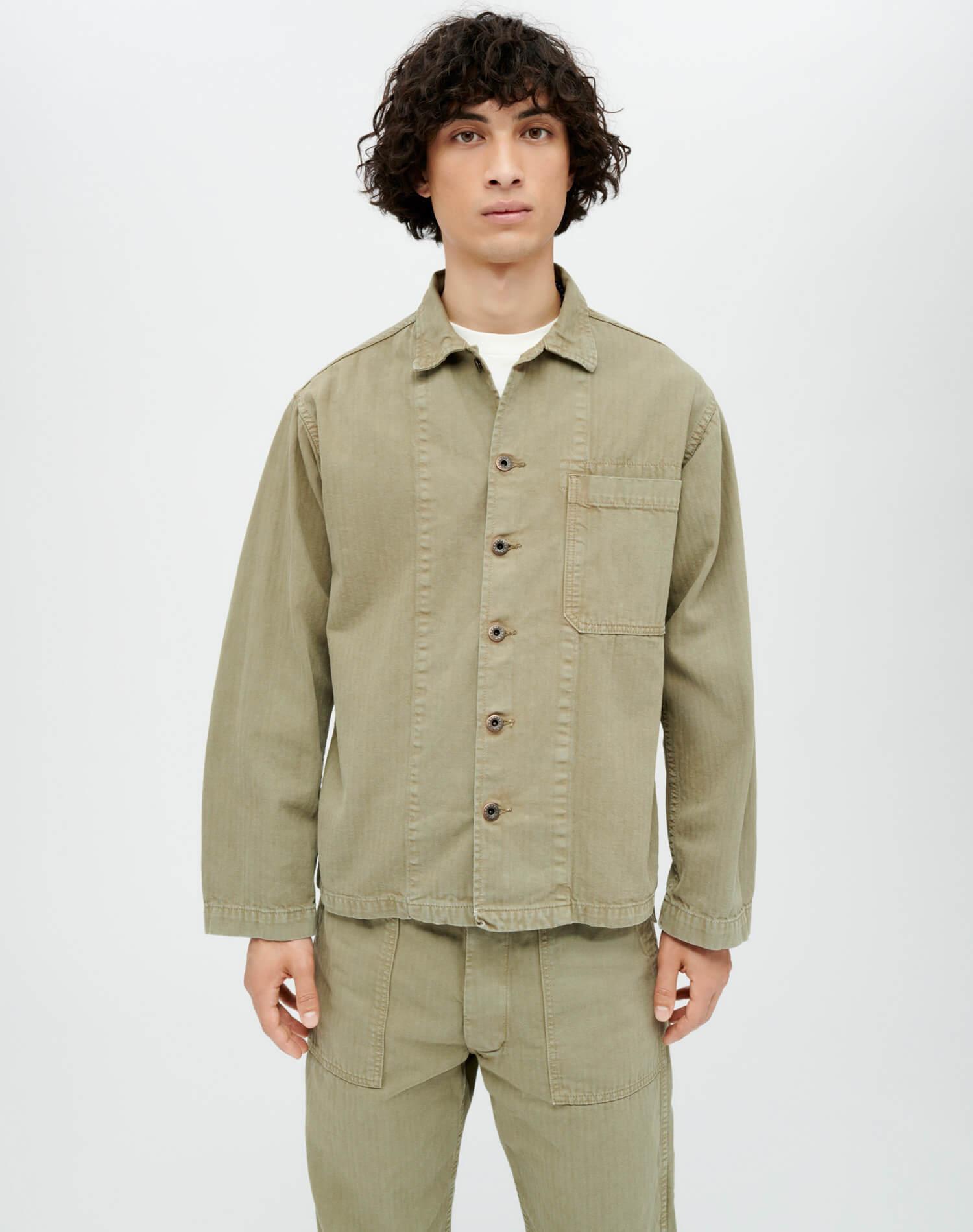 Cadet Shirt Jacket - Dirty Sage Product Image