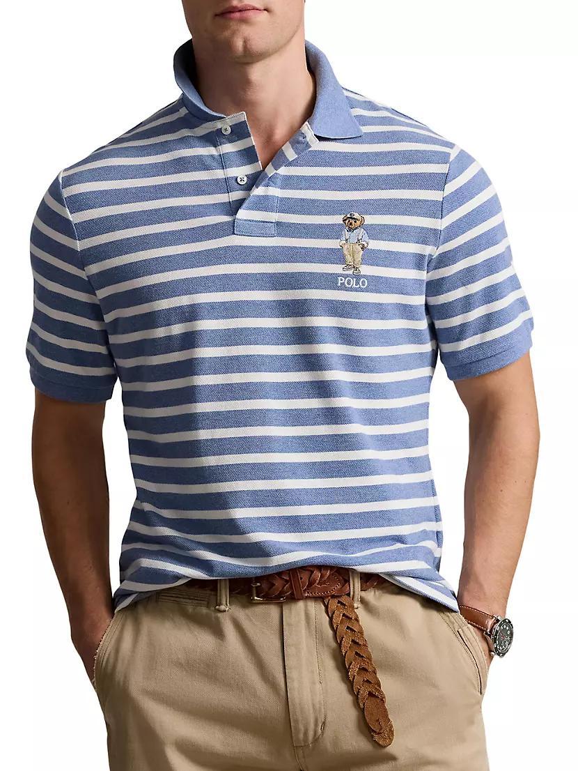 Striped Cotton Polo Shirt Product Image