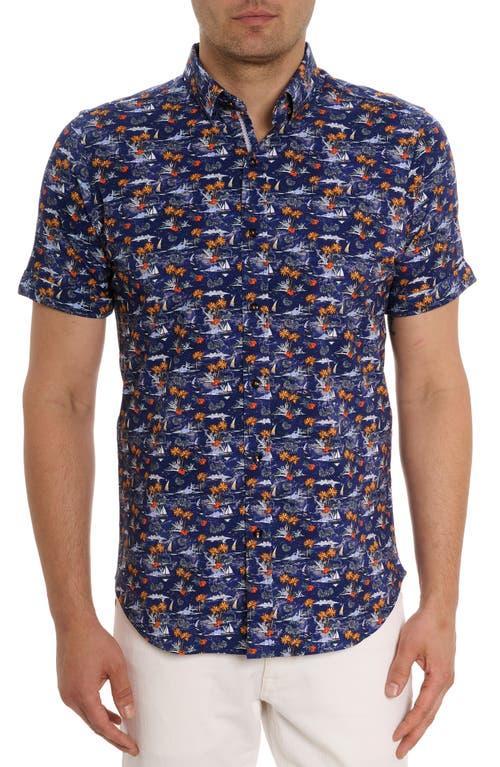 Mens Lyndon Graphic Button-Front Shirt Product Image