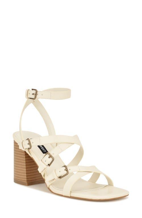 Nine West Karrly Womens Strappy Dress Sandals Ivory Product Image