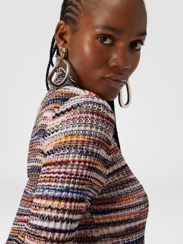 Viscose and ribbed wool turtleneck Multicoloured | Missoni Product Image