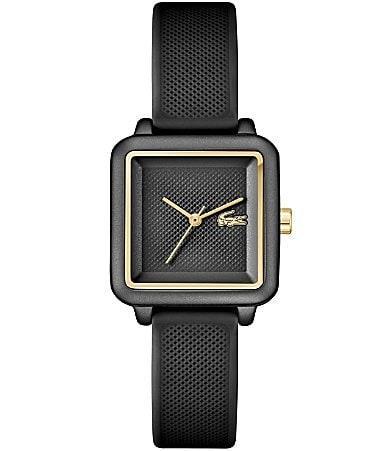 Lacoste Womens 12.12 Flow Quartz Analog Black Silicone Strap Watch Product Image