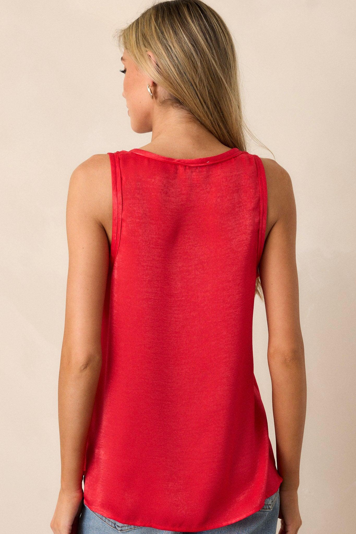 Back To The Basics Red Tank Top Product Image