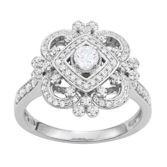 Simply Vera Vera Wang 14k White Gold 1/2 Carat T.W. Diamond Ring, Womens Product Image