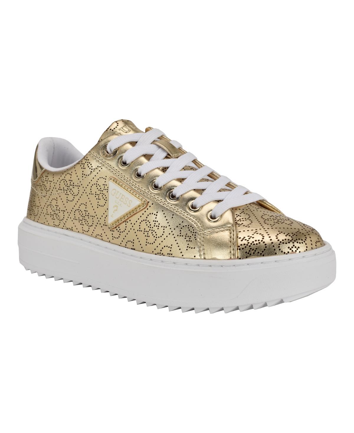 Guess Womens Denesa Treaded Platform Lace-Up Sneakers Product Image