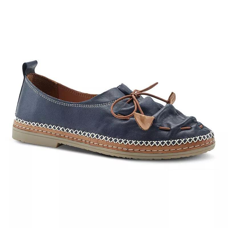 Spring StepNeeta Womens Leather Slip-On Shoes Blue Product Image