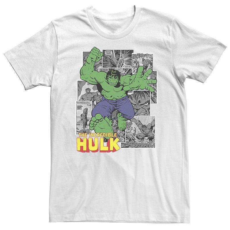 Big & Tall Marvel Avengers The Incredible Hulk Comic Panel Portrait Tee, Mens Product Image