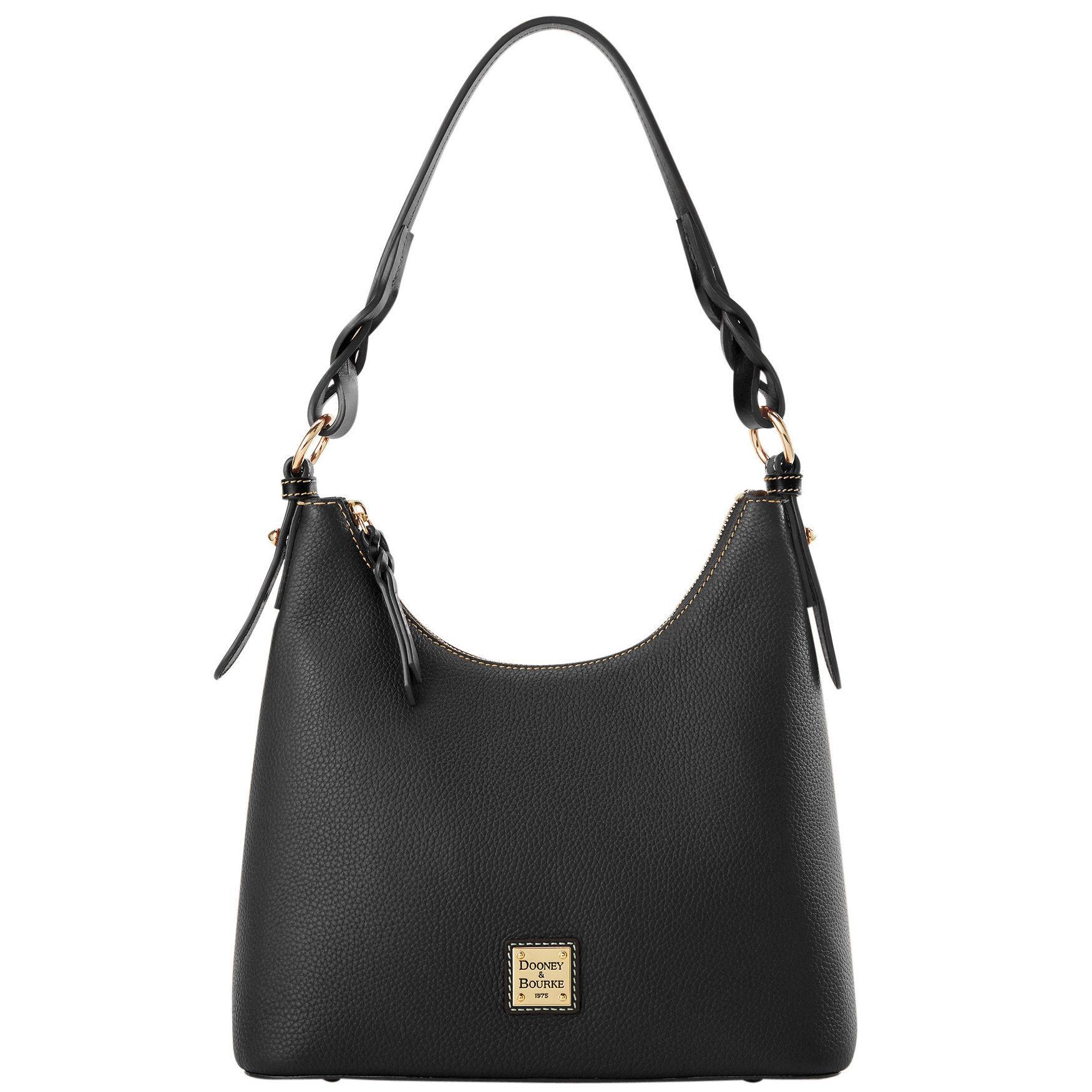 Dooney & Bourke Womens Pebble Grain Bryce Leather Hobo Bag in Black Product Image