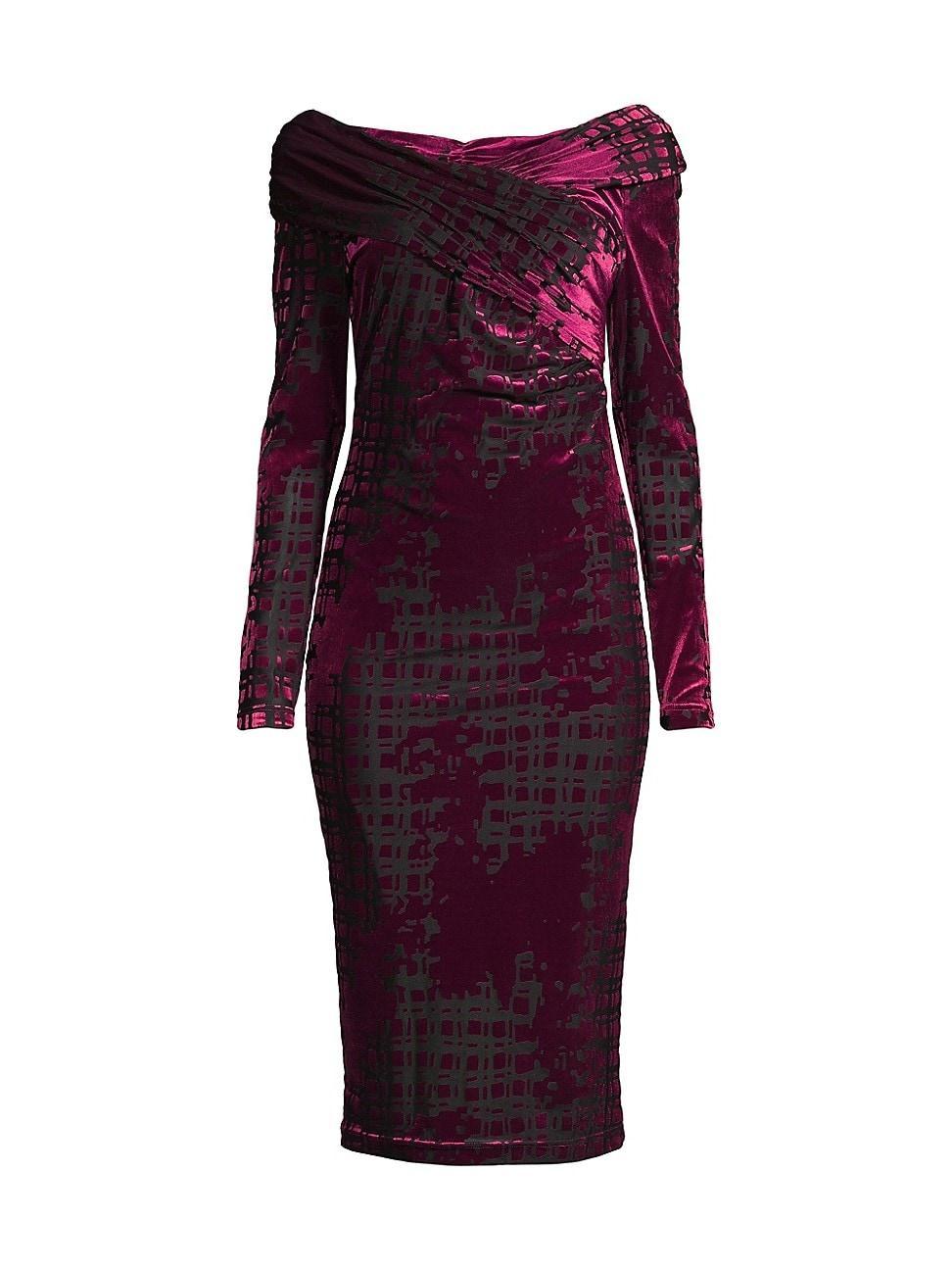 Womens Main Event Velvet Burnout Midi-Dress Product Image