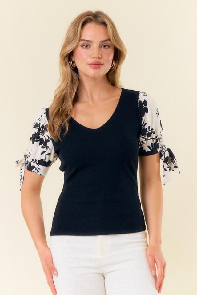 Floral Puff Sleeve Top Product Image