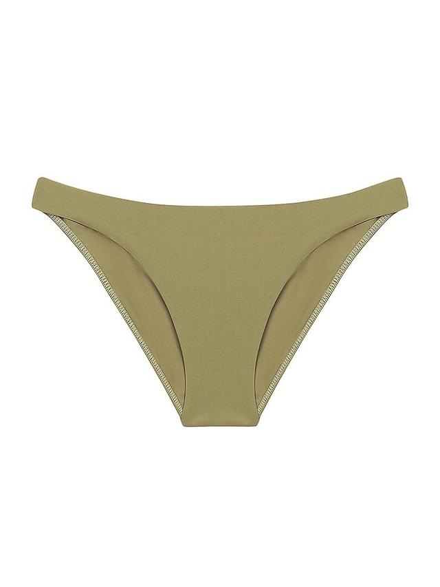 Womens Solid Low-Rise Bikini Bottom Product Image