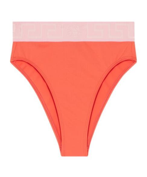 VERSACE Greca Border Bikini Briefs In Orange Product Image