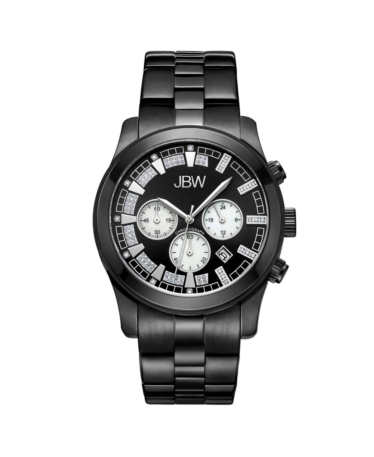 Jbw Mens Delano Diamond (1/5 ct.t.w.) Black Ion-Plated Stainless Steel Watch - Black Product Image