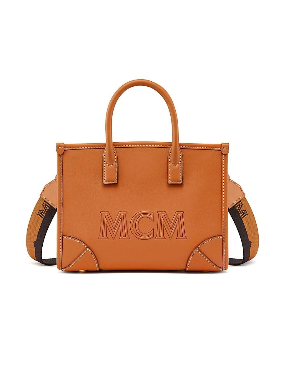 Womens Leather Logo Mini Tote Product Image