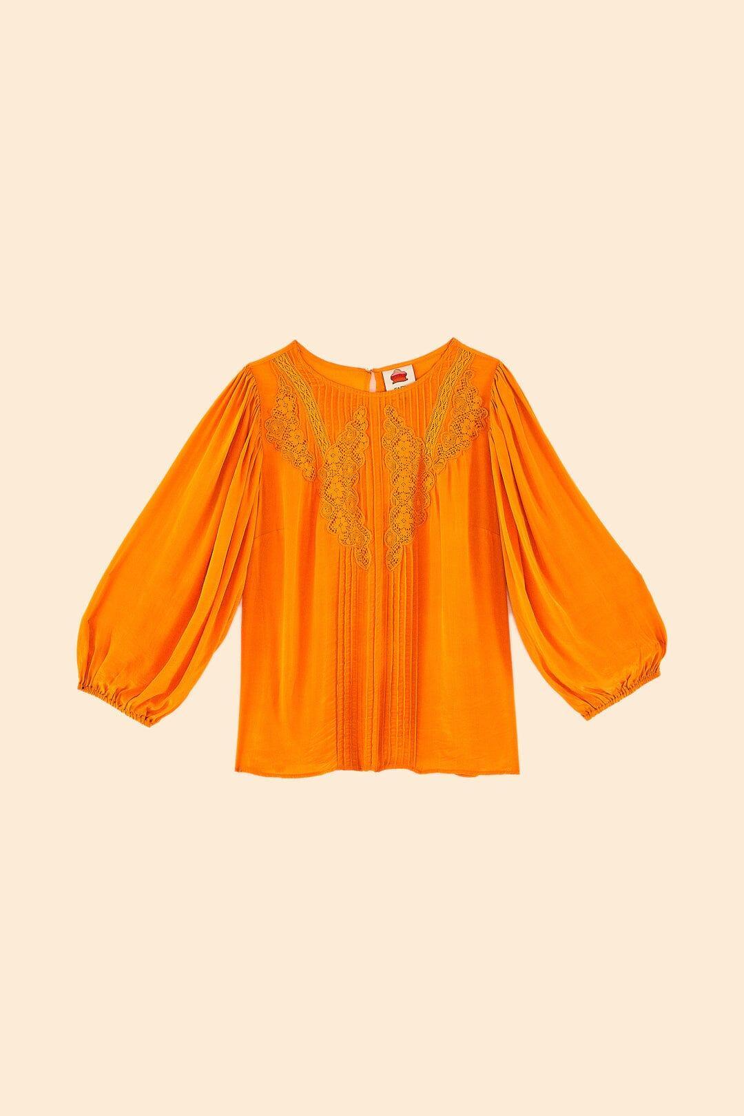 Orange Lace Blouse Product Image