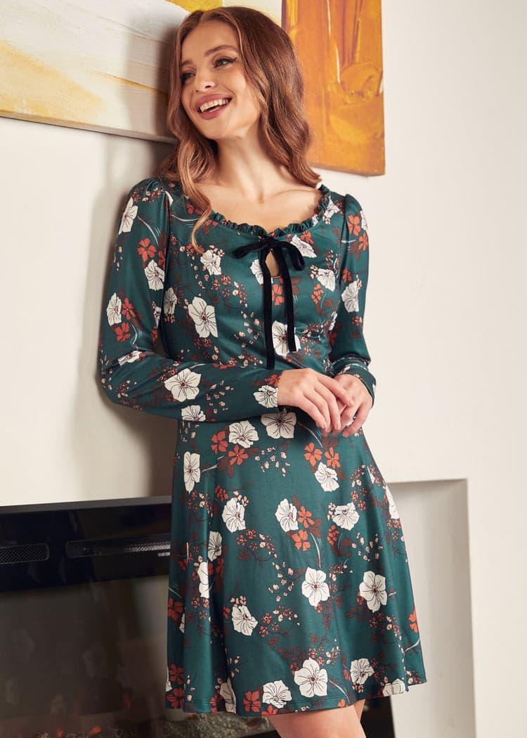 Woodstock Wanderer Scoopneck Fit & Flare Dress Product Image