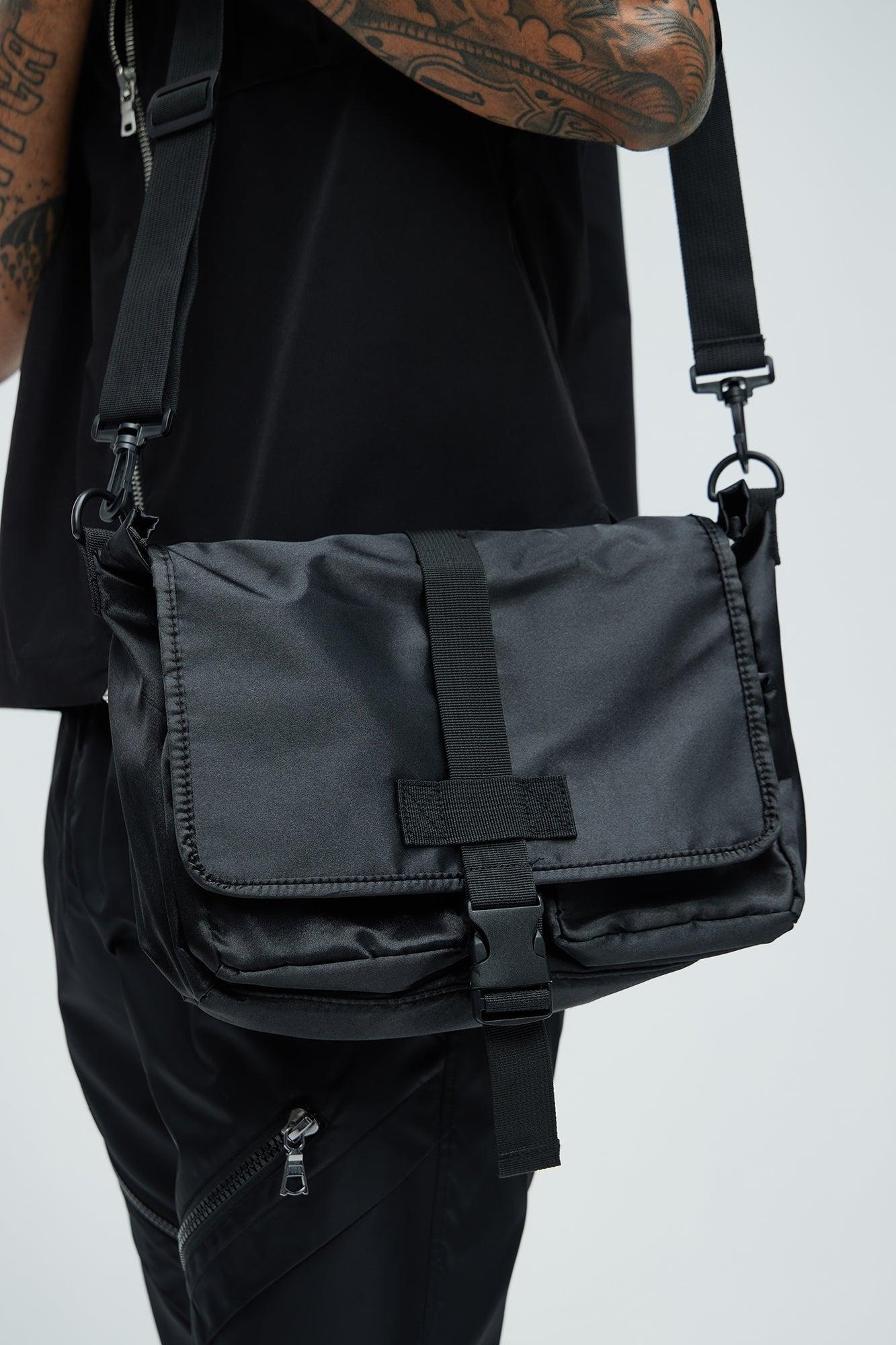 Utility Nylon Crossbody Bag - Black Product Image