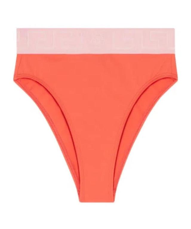 VERSACE Greca Border Bikini Briefs In Orange Product Image