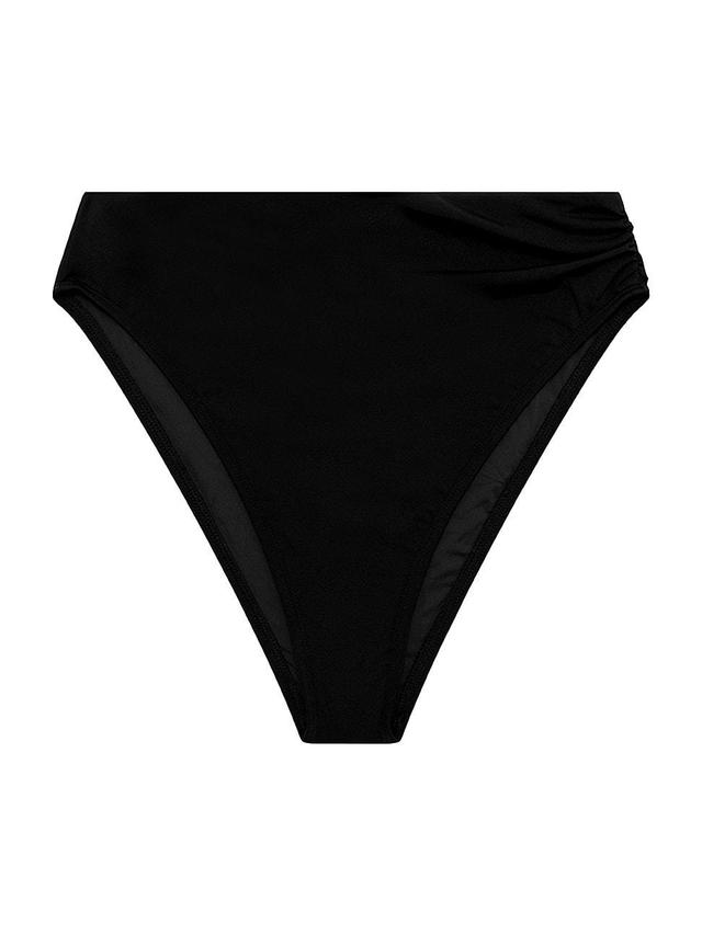 Womens Ruched High-Waist Bikini Bottom Product Image