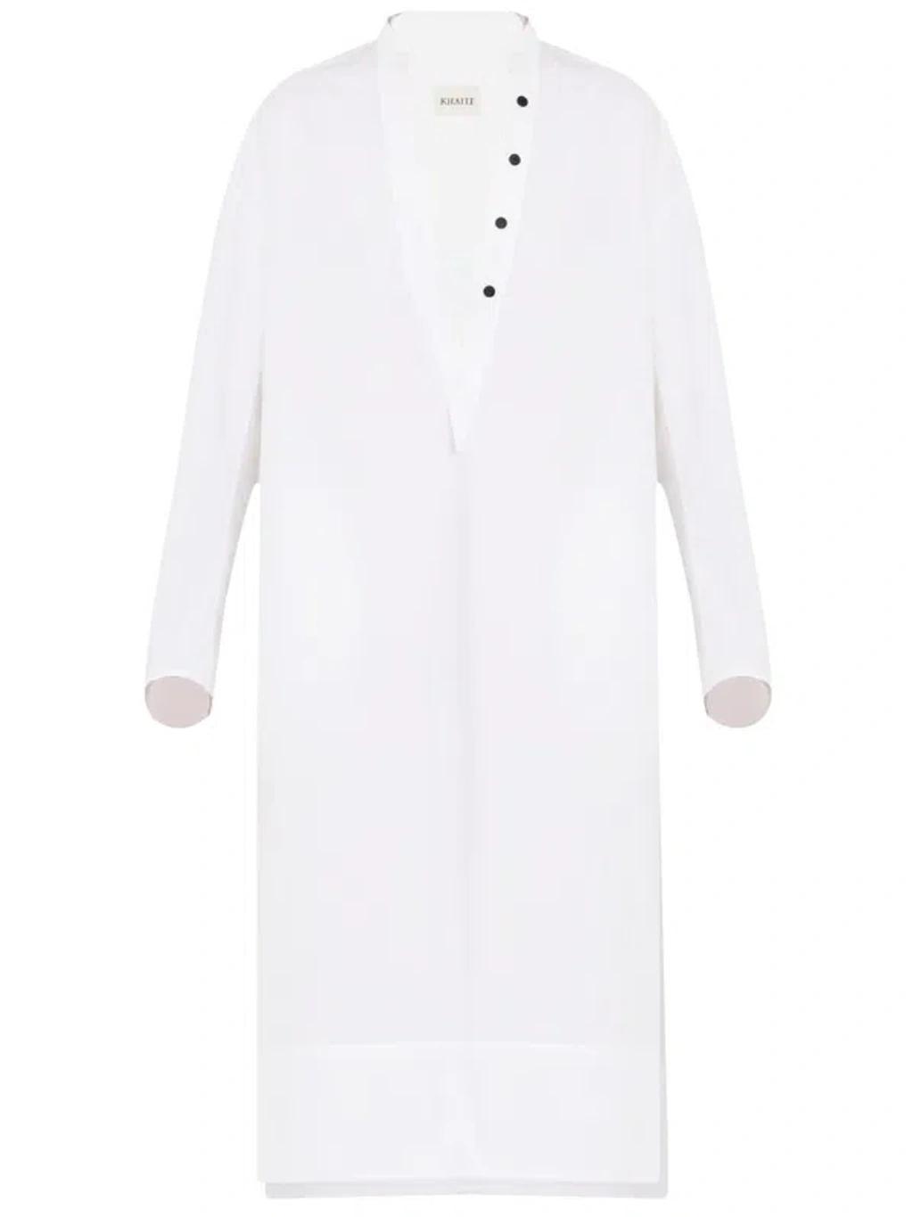 White Cotton Tunic Dress Product Image