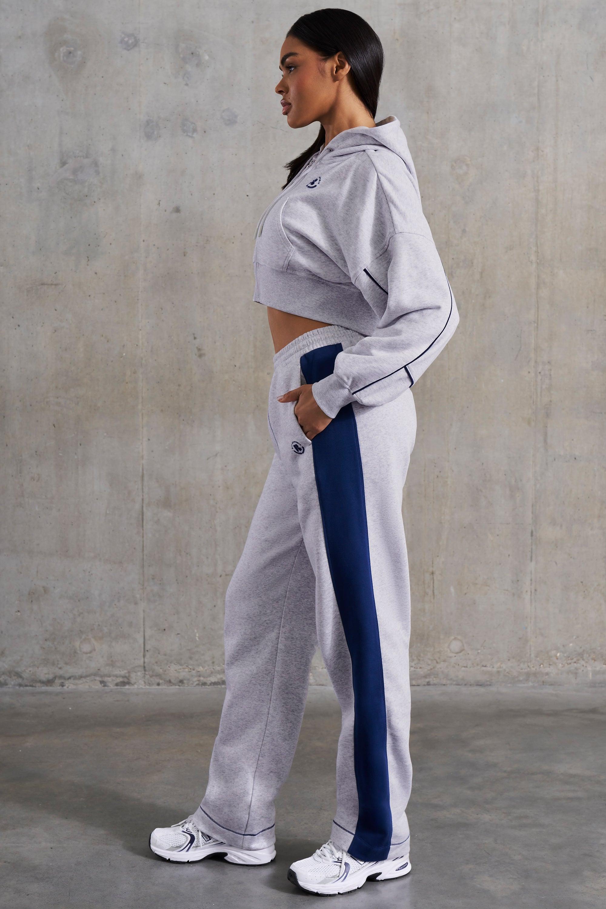 Petite Wide Leg Sweatpants in Heather Grey Product Image