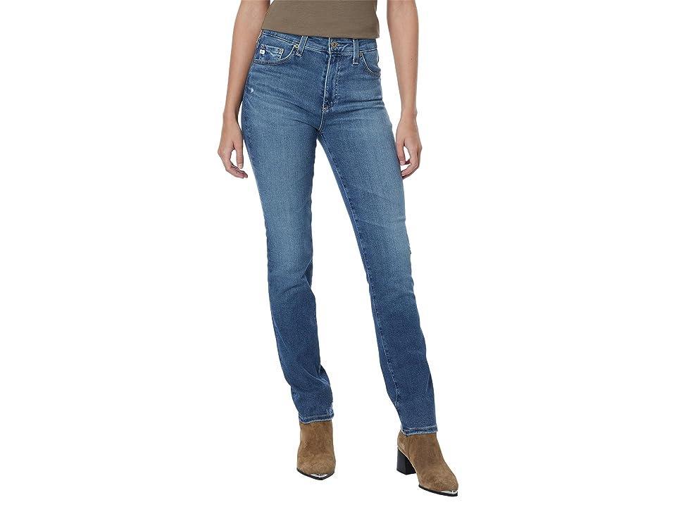 AG Jeans Mari High-Waist Slim Straight Leg Jeans in Park Slope (Park Slope) Women's Jeans Product Image