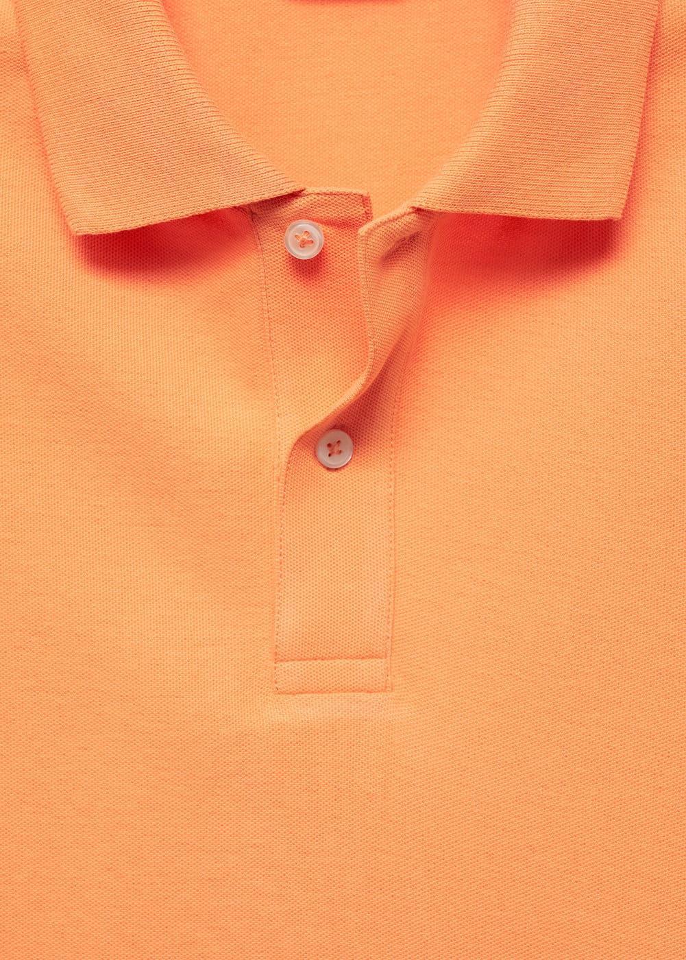 MANGO MAN - 100% cotton pique polo shirt pastel orangeMen Product Image