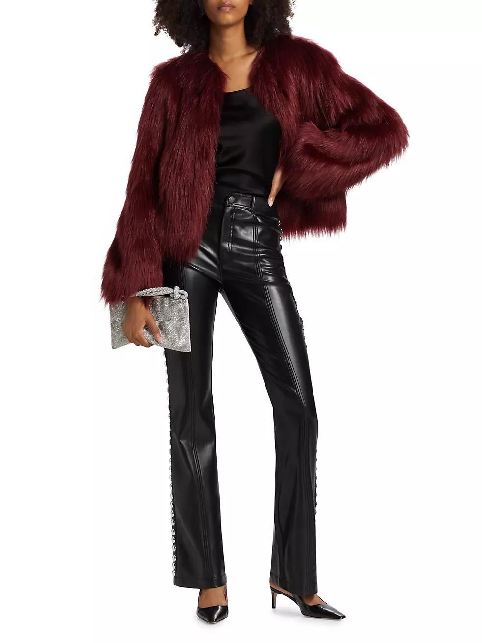 Benson Faux Fur Crop Coat Product Image