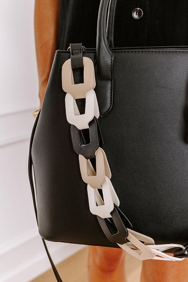 Uptown Cafe Faux Leather Tote in Black Product Image