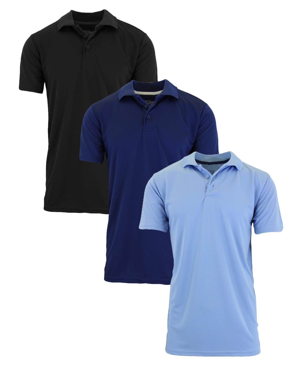 Galaxy By Harvic Mens Dry Fit Moisture-Wicking Polo Shirt, Pack of 3 Product Image