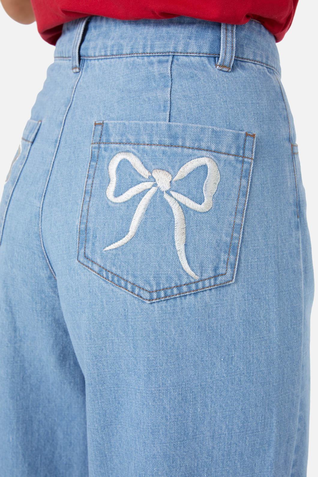 Beautiful Bows Embroidered Jean Product Image