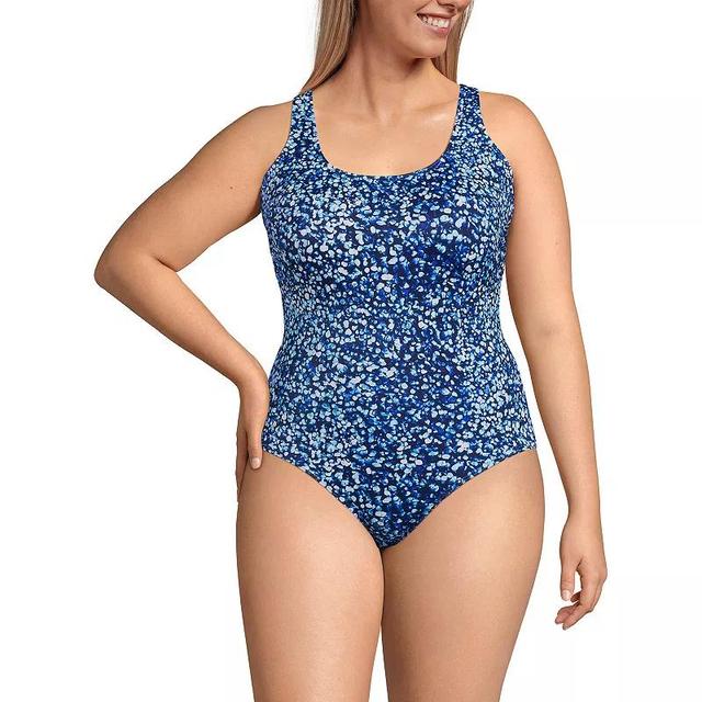 Plus Size Lands End Tugless Sporty One Piece Swimsuit, Womens Product Image