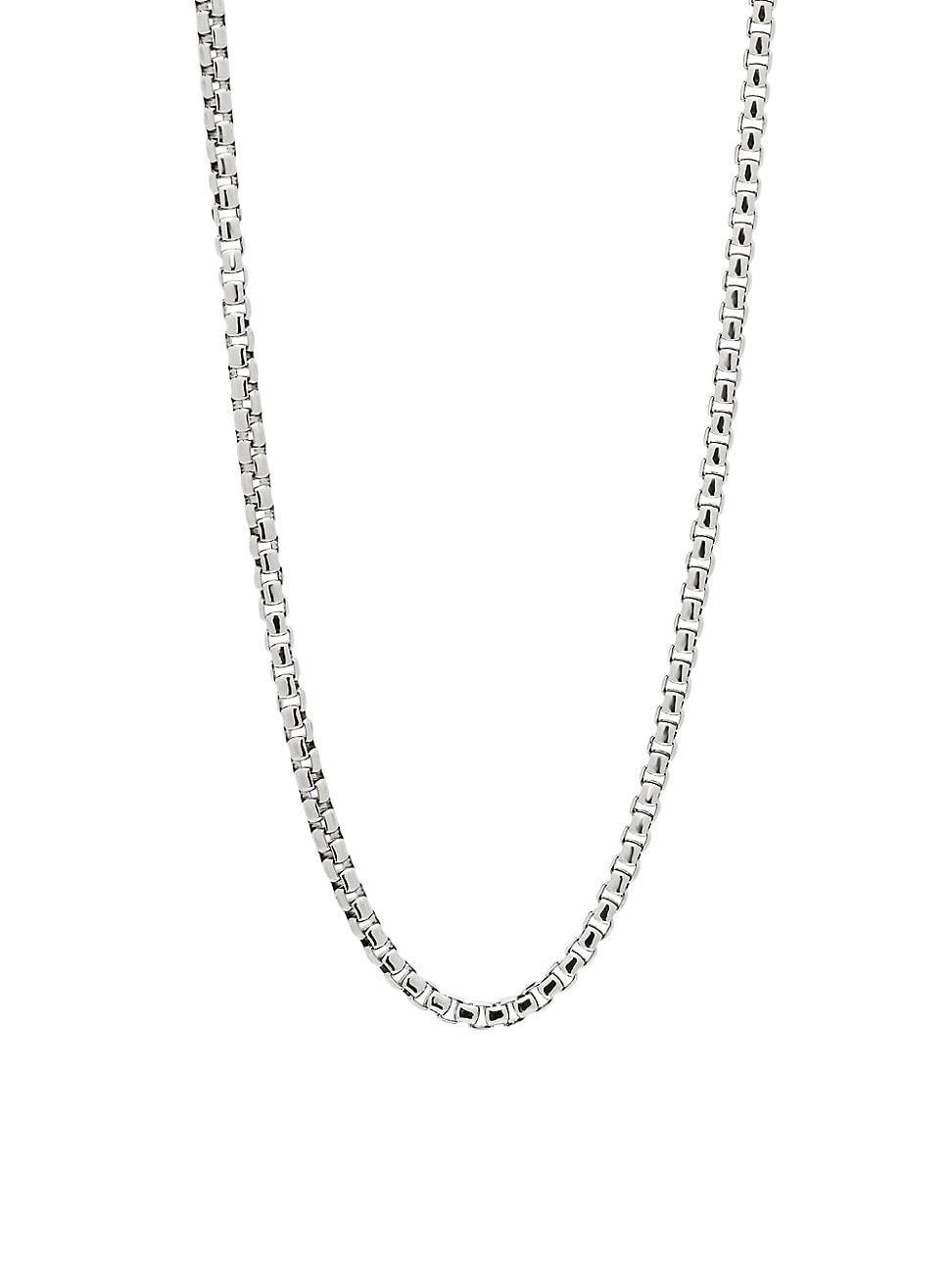 Womens Sterling Silver Box Chain Necklace Product Image