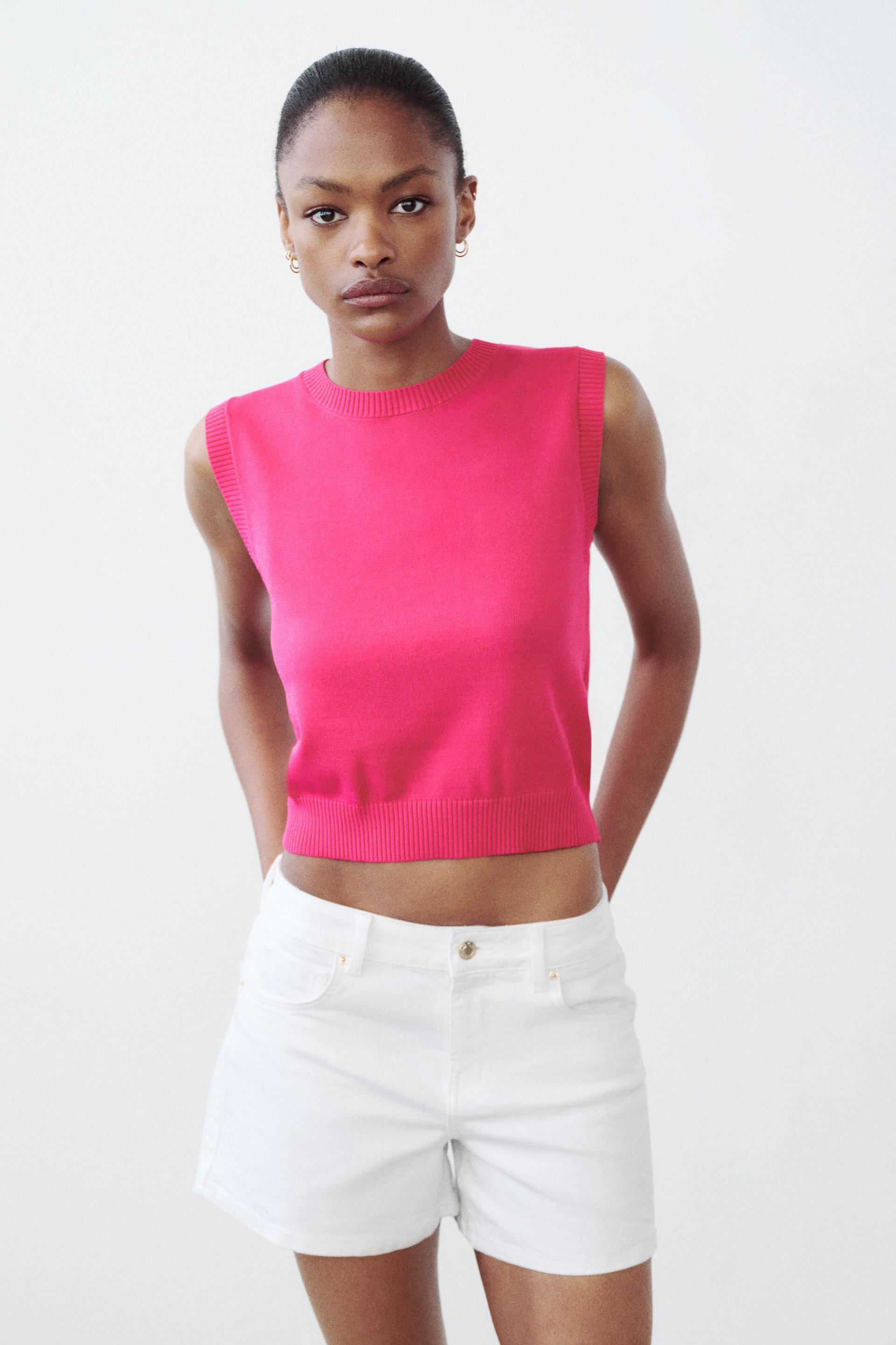 PLAIN RIB KNIT TOP Product Image