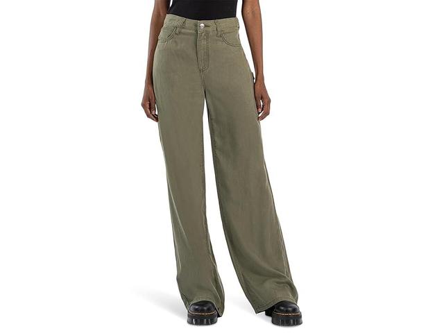 KUT from the Kloth Sienna Super Wide Leg Olive) Women's Jeans Product Image