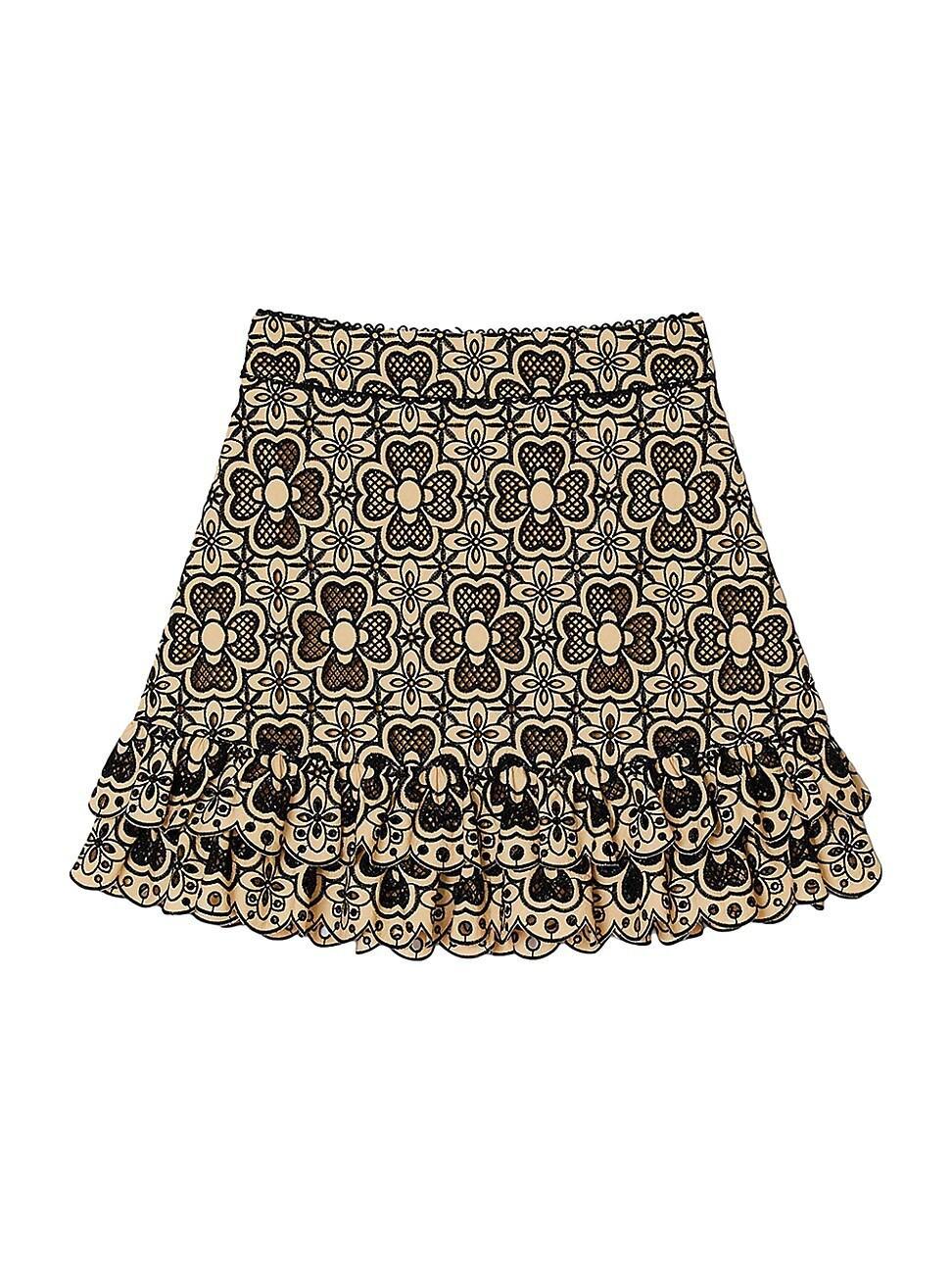 Womens Broderie Anglaise Short Skirt product image