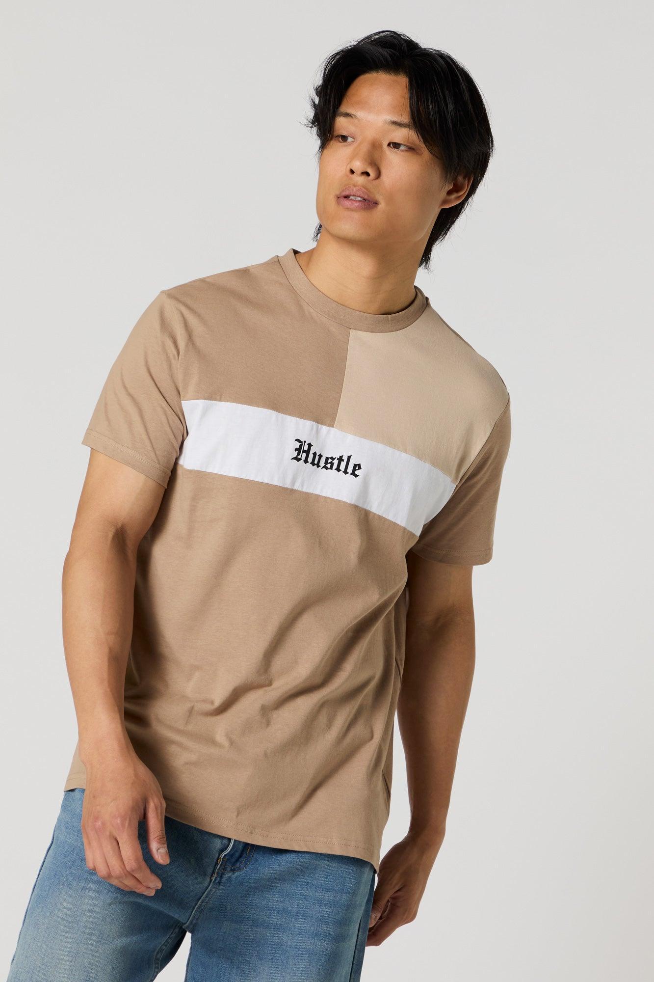 Hustle Graphic Colourblock T-Shirt Male product image