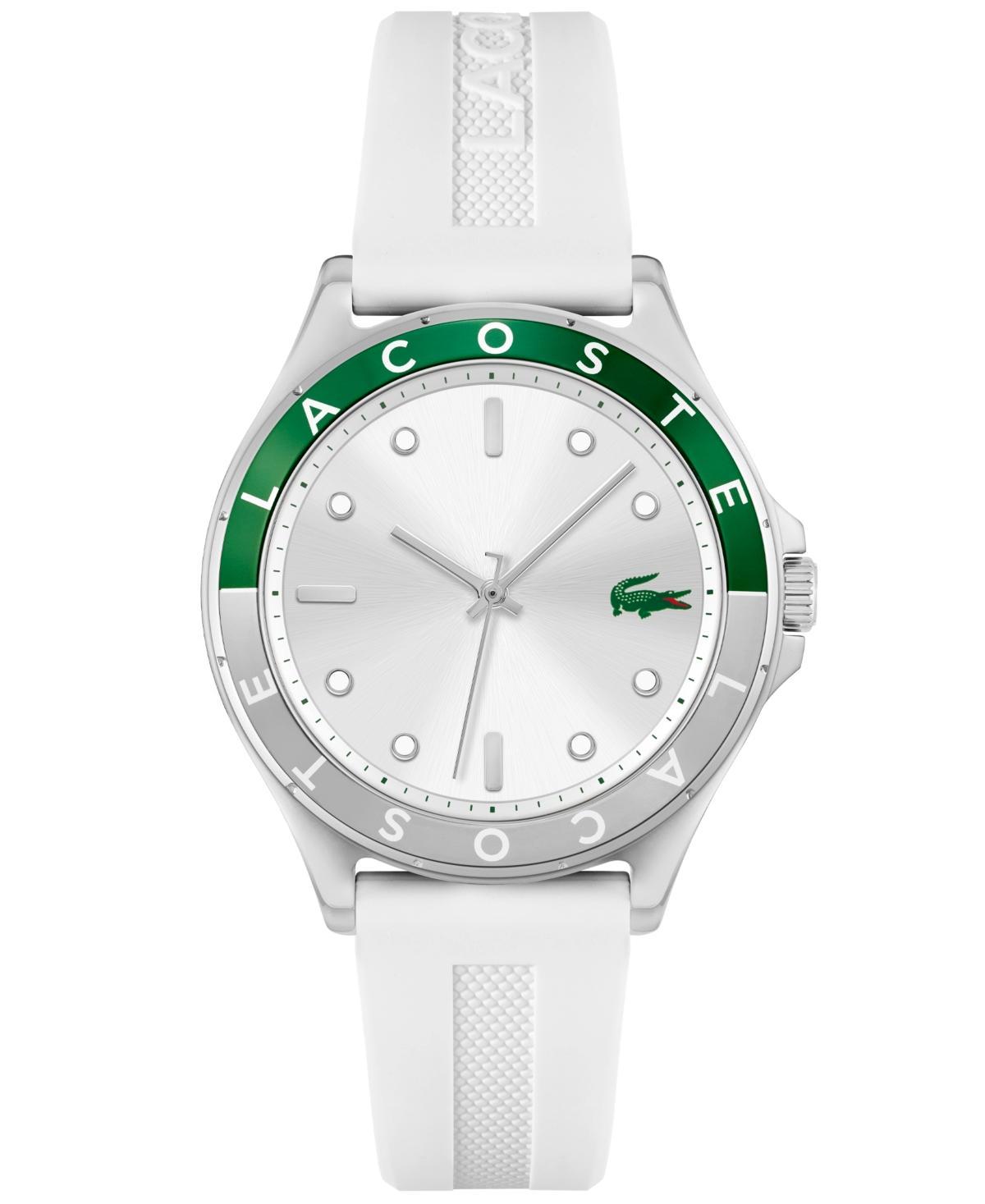 Lacoste Womens Swing White Silicone Strap Watch 38mm Womens Shoes Product Image