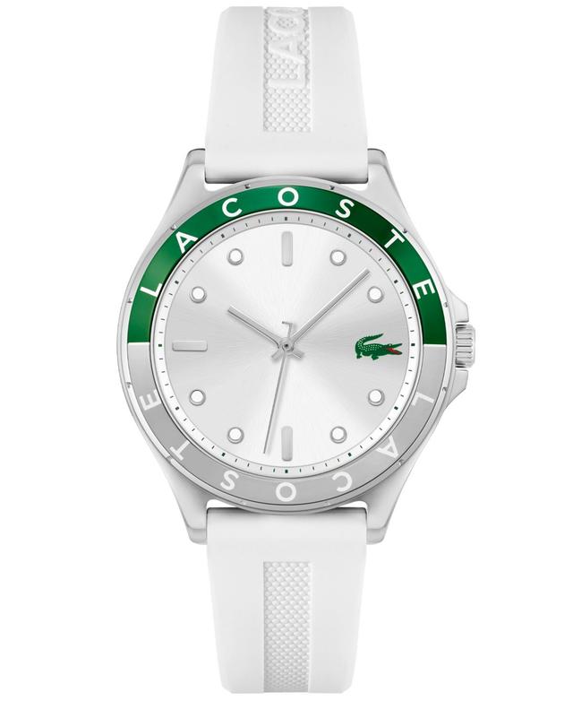 Lacoste Womens Swing White Silicone Strap Watch 38mm Womens Shoes Product Image