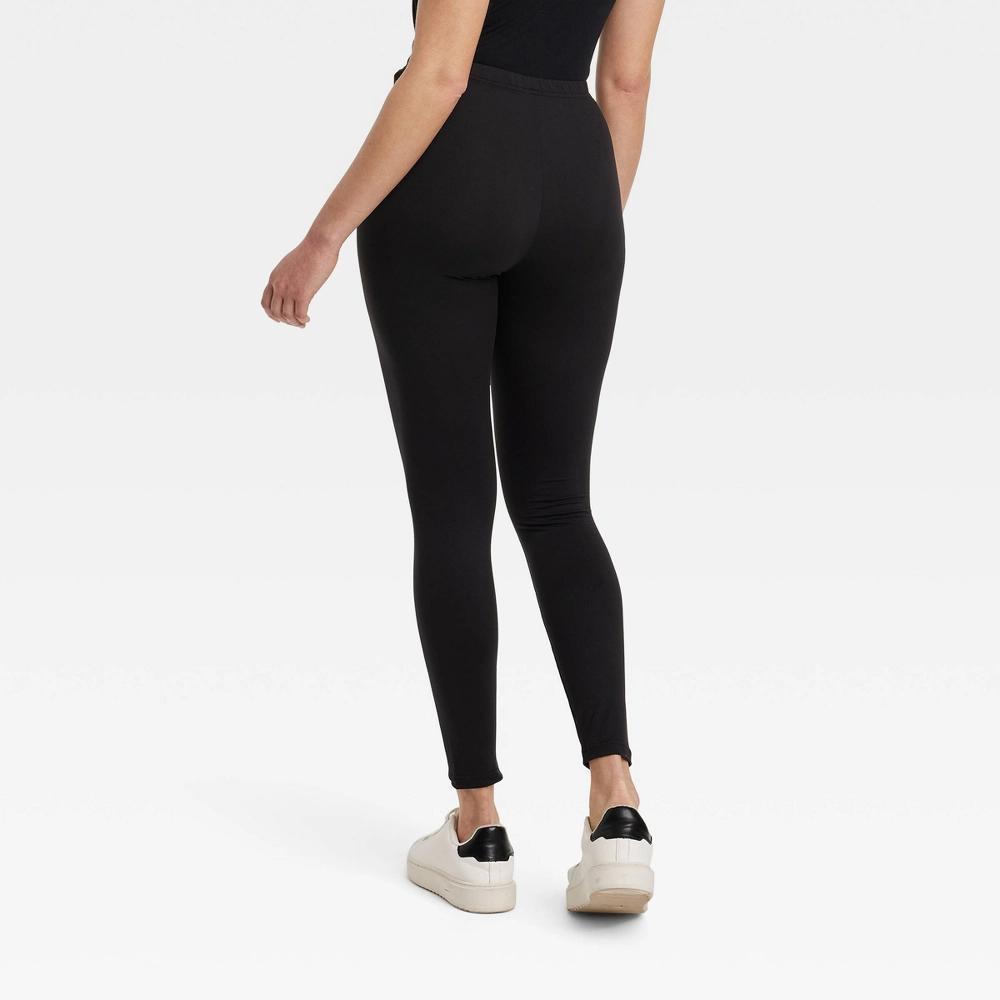 Womens 2pk Super Soft Leggings - A New Day Black Product Image