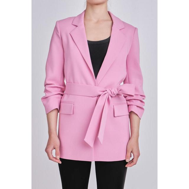 endless rose Womens Sleeve Cinched 3/4 Blazer Product Image