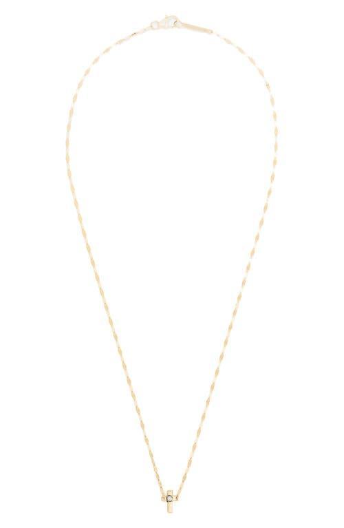 Lana Solo Diamond Mini Cross Pendant Necklace Product Image