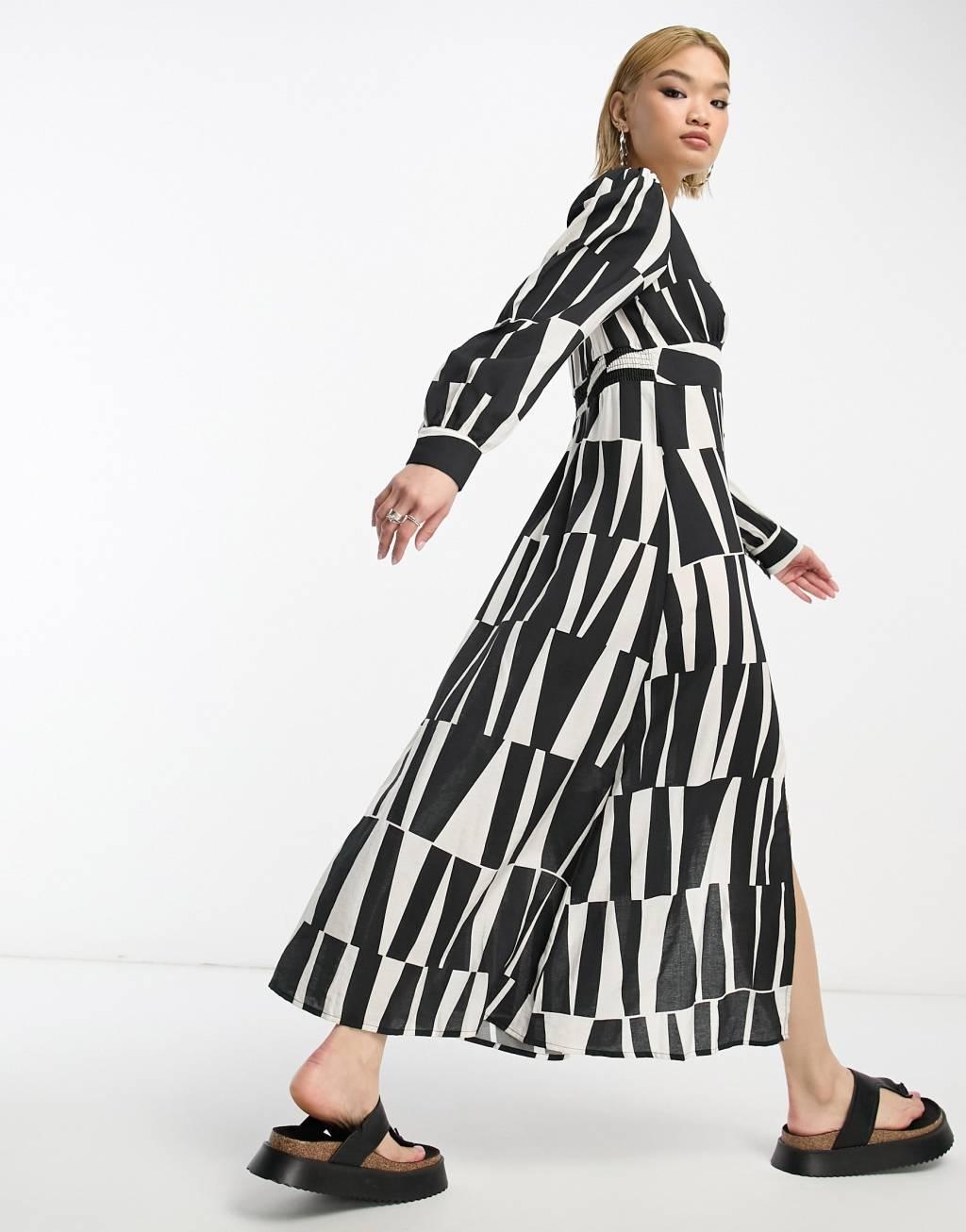 Object button up midi dress Product Image