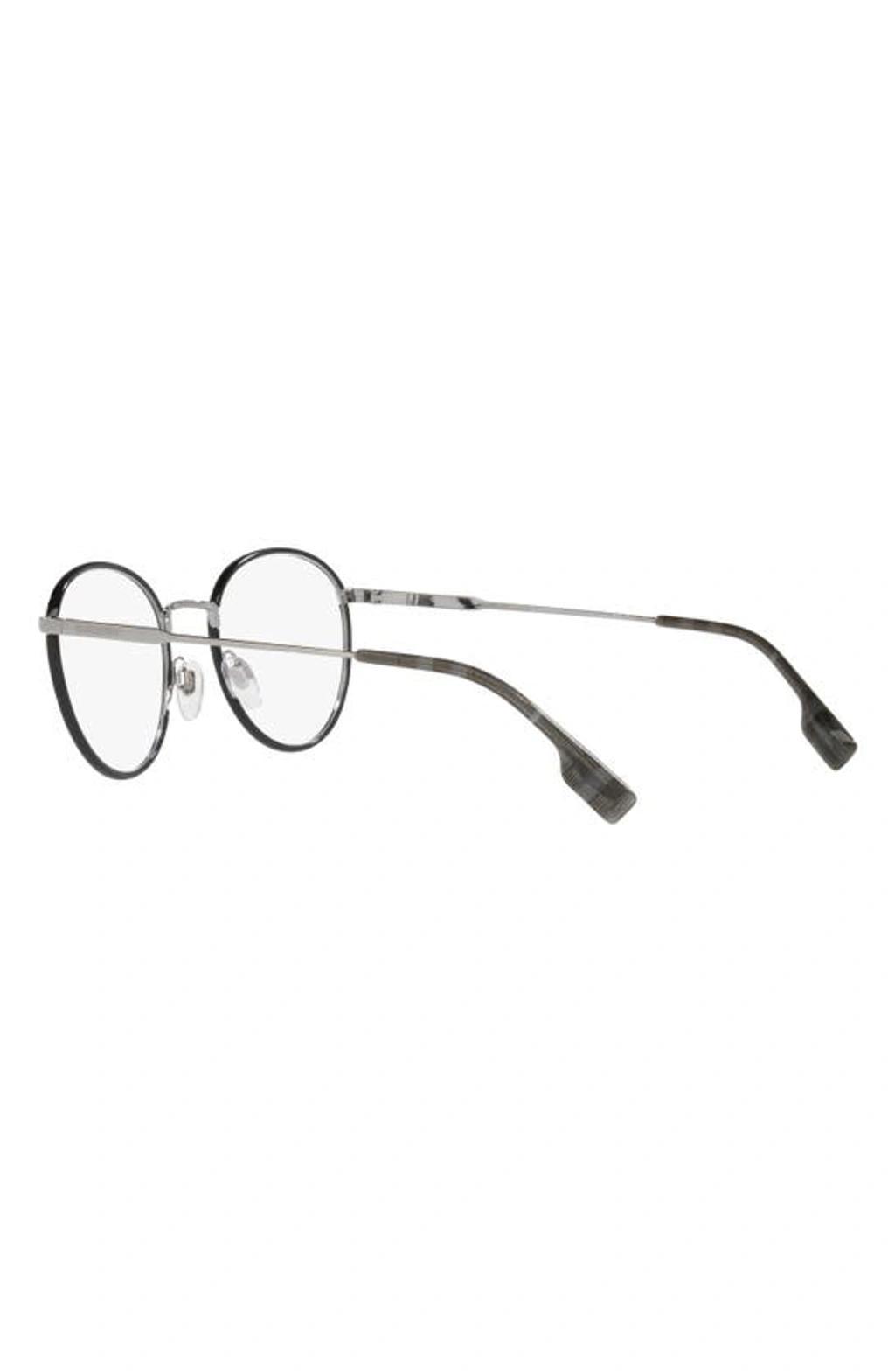 Hugo 51mm Round Optical Glasses In Silver Product Image